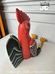 MaxSold Auction: Hand-Painted Wooden Rooster Figurine, Jointed Legs - San Jose (California, USA) SELLER MANAGED Downsizing Online Auction - East Humboldt Street