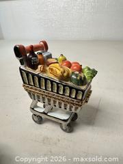 MaxSold Auction: Limoges Porcelain Shopping Cart Box Made in France - San Jose (California, USA) SELLER MANAGED Downsizing Online Auction - East Humboldt Street