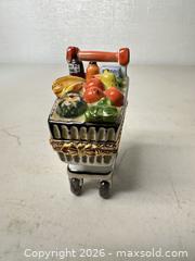 MaxSold Auction: Limoges Porcelain Shopping Cart Box Made in France - San Jose (California, USA) SELLER MANAGED Downsizing Online Auction - East Humboldt Street