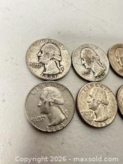 MaxSold Auction: Lot of 6 Washington Quarters — 90% Silver (Pre-1965) - San Jose (California, USA) SELLER MANAGED Downsizing Online Auction - East Humboldt Street