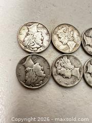 MaxSold Auction: Mercury Winged Liberty Dimes — 90% Silver, Lot of 11 - San Jose (California, USA) SELLER MANAGED Downsizing Online Auction - East Humboldt Street