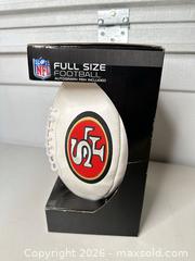 MaxSold Auction: San Francisco 49ers Full-Size NFL Football (Composite Leather) - San Jose (California, USA) SELLER MANAGED Downsizing Online Auction - East Humboldt Street