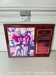 MaxSold Auction: Signed San Francisco 49ers Framed Photo & Plaque w/ NFL Hologram - San Jose (California, USA) SELLER MANAGED Downsizing Online Auction - East Humboldt Street