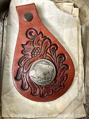 MaxSold Auction: Silvercraft Genuine Leather Coin Holder / Concho (Brown/Tan) - San Jose (California, USA) SELLER MANAGED Downsizing Online Auction - East Humboldt Street