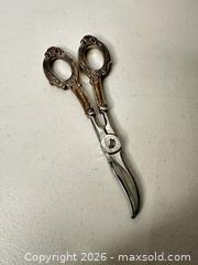 MaxSold Auction: Sterling Silver Handle Serving Scissors, 7.5 in, Victorian Floral - San Jose (California, USA) SELLER MANAGED Downsizing Online Auction - East Humboldt Street