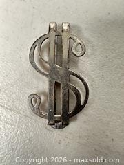 MaxSold Auction: Sterling Silver Money Clip with Dollar Sign Motif - San Jose (California, USA) SELLER MANAGED Downsizing Online Auction - East Humboldt Street