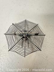 MaxSold Auction: Sterling Silver Spider Web Brooch/Pin, ~2 in Diameter - San Jose (California, USA) SELLER MANAGED Downsizing Online Auction - East Humboldt Street