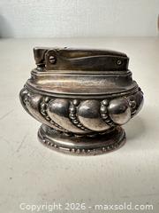 MaxSold Auction: Vintage Crown Silver-Plated Table Lighter, Ornate Embossed Beaded - San Jose (California, USA) SELLER MANAGED Downsizing Online Auction - East Humboldt Street