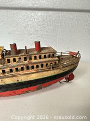 MaxSold Auction: Vintage Tin Toy Steamboat Model (Medium) - San Jose (California, USA) SELLER MANAGED Downsizing Online Auction - East Humboldt Street