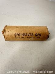 MaxSold Auction: Wrapped Roll of Half Dollars, $20 Face Value - San Jose (California, USA) SELLER MANAGED Downsizing Online Auction - East Humboldt Street