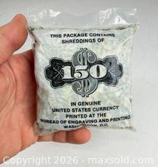 MaxSold Auction: Bag of $150 shredded genuine US dollars - Concord (California, USA) SELLER MANAGED Estate Sale Online Auction - Landana Drive