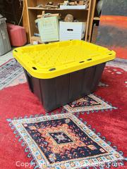 MaxSold Auction: Heavy duty plastic storage tote/bin - Concord (California, USA) SELLER MANAGED Estate Sale Online Auction - Landana Drive