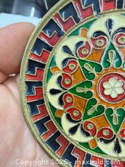 MaxSold Auction: Vintage handmade cloisonne mosaic Brass plate - Concord (California, USA) SELLER MANAGED Estate Sale Online Auction - Landana Drive