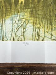 MaxSold Auction: Vintage Ruth Leaf Woodblock Print “Bord De L’eau” 83/90 Signed   - Concord (California, USA) SELLER MANAGED Estate Sale Online Auction - Landana Drive