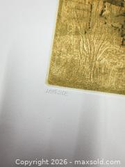 MaxSold Auction: Vintage Ruth Leaf Woodblock Print “Lakeside” 50/60 Signed   - Concord (California, USA) SELLER MANAGED Estate Sale Online Auction - Landana Drive