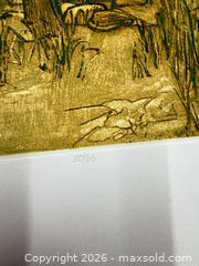 MaxSold Auction: Vintage Ruth Leaf Woodblock Print “Lakeside” 50/60 Signed   - Concord (California, USA) SELLER MANAGED Estate Sale Online Auction - Landana Drive