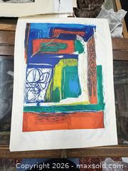 MaxSold Auction: Vintage Ruth Leaf Woodblock Print “Window” 2/50 Signed  - Concord (California, USA) SELLER MANAGED Estate Sale Online Auction - Landana Drive