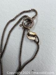MaxSold Auction: Vintage sterling silver box chain necklace with pendant - Concord (California, USA) SELLER MANAGED Estate Sale Online Auction - Landana Drive