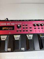MaxSold Auction: "BOSS RC-50 Loop Station Phrase Recorder Multi-Track Looper Pedal - San Jose (California, USA) SELLER MANAGED Estate Sale Online Auction - South 16th Street
