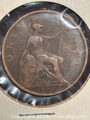 MaxSold Auction: 1896 Great Britain Penny - Aurora (Ontario, Canada) SELLER MANAGED Estate Sale Online Auction -  Closs Square