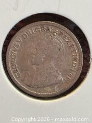 MaxSold Auction: 1912  Canada 5 Cent George V  Sterling Silver Five Cents - Aurora (Ontario, Canada) SELLER MANAGED Estate Sale Online Auction -  Closs Square