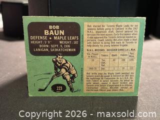 MaxSold Auction: 1970 O-PEE-CHEE #223 BOB BAUN TORONTO MAPLE LEAFS , Collectable Trading Card - Aurora (Ontario, Canada) SELLER MANAGED Estate Sale Online Auction -  Closs Square