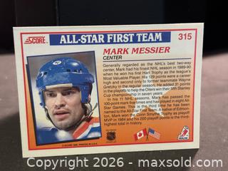 MaxSold Auction: 1990-91 Score Canadian/American VTG Hockey Mark Messier Edmonton Oilers #315, Collectable  - Aurora (Ontario, Canada) SELLER MANAGED Estate Sale Online Auction -  Closs Square