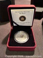 MaxSold Auction: 2013 $10 Silver Coin “The Beaver”,  Fine Silver .999 - Aurora (Ontario, Canada) SELLER MANAGED Estate Sale Online Auction -  Closs Square
