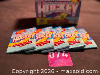 MaxSold Auction:  5 X 1991-92  O-PEE-CHEE OPC NHL HOCKEY CARD WAX PACK SEALED UNOPENED W GUM - Aurora (Ontario, Canada) SELLER MANAGED Estate Sale Online Auction -  Closs Square