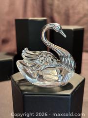 MaxSold Auction: Antique Sterling Silver & Crystal Swan Open Salt Cellar w/ Movable Wings- STUNNING!!!!!!! - Aurora (Ontario, Canada) SELLER MANAGED Estate Sale Online Auction -  Closs Square