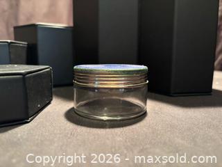 MaxSold Auction: Blue enamel top , approx 4” tall, some wear with age, inspect photographs  - Aurora (Ontario, Canada) SELLER MANAGED Estate Sale Online Auction -  Closs Square