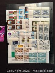 MaxSold Auction: CANADA Collection of 35 Vintage Plate Blocks ( Inscription Blocks) , Mint Condition, 1960’ - Aurora (Ontario, Canada) SELLER MANAGED Estate Sale Online Auction -  Closs Square