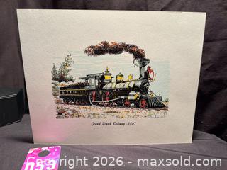 MaxSold Auction: Grand Trunk Railway 1867 Art Print by N. Mika - Aurora (Ontario, Canada) SELLER MANAGED Estate Sale Online Auction -  Closs Square