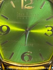 MaxSold Auction: Joan Rivers Watch Women Lime Green Leather Band Crystal Bezel Gold Tone  - Aurora (Ontario, Canada) SELLER MANAGED Estate Sale Online Auction -  Closs Square