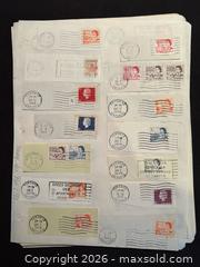 MaxSold Auction:  Large Collection of Canadian “ on piece “ stamps with postmarks preserved , 1960’s  - Aurora (Ontario, Canada) SELLER MANAGED Estate Sale Online Auction -  Closs Square