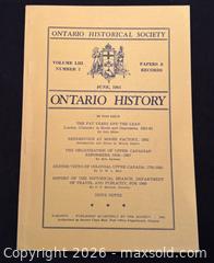 MaxSold Auction: Ontario Historical Society Publications from 1961.  4 Volume Set .  - Aurora (Ontario, Canada) SELLER MANAGED Estate Sale Online Auction -  Closs Square
