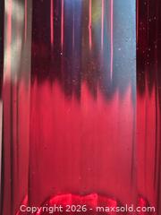 MaxSold Auction: Pair of antique Sugar Shakers , Muffineers , Cranberry and Clear Glass, approx 5” tall - Aurora (Ontario, Canada) SELLER MANAGED Estate Sale Online Auction -  Closs Square