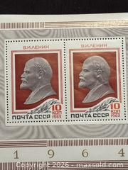 MaxSold Auction: Russia Stamp  USSR, LENIN COMMUNIST LEADER 1964 , MNH, Souvenir Sheet - Aurora (Ontario, Canada) SELLER MANAGED Estate Sale Online Auction -  Closs Square