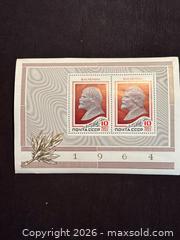 MaxSold Auction: Russia Stamp  USSR, LENIN COMMUNIST LEADER 1964 , MNH, Souvenir Sheet - Aurora (Ontario, Canada) SELLER MANAGED Estate Sale Online Auction -  Closs Square