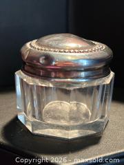 MaxSold Auction: Sterling Silver Lidded , Antique Victorian Dresser Vanity JAR   - Aurora (Ontario, Canada) SELLER MANAGED Estate Sale Online Auction -  Closs Square