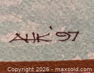 MaxSold Auction: Vintage Asian Original  Art  , Hand-Painted , Watercolour on Rice Paper Mounted 5x 7 Image - Aurora (Ontario, Canada) SELLER MANAGED Estate Sale Online Auction -  Closs Square