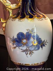 MaxSold Auction: Vintage ROYAL DUX HAND PAINTED PORCELAIN EWER-COBALT, WHITE & GOLD-EXC. - Aurora (Ontario, Canada) SELLER MANAGED Estate Sale Online Auction -  Closs Square