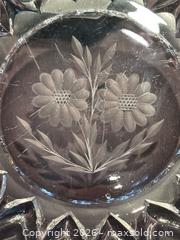 MaxSold Auction: Vintage WJ Hughes Cornflower Server Cake Plate Radiance Starburst , 13”  - Aurora (Ontario, Canada) SELLER MANAGED Estate Sale Online Auction -  Closs Square
