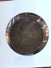 MaxSold Auction: 1910 Dark Toned High Grade Large Cent in holder flip - Kingston (Ontario, Canada) SELLER MANAGED Downsizing Online Auction - Railway