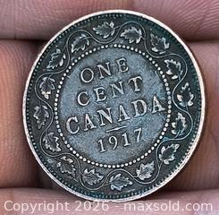 MaxSold Auction: 1917 Toned Large Cent  - Kingston (Ontario, Canada) SELLER MANAGED Downsizing Online Auction - Railway