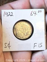 MaxSold Auction: 1922 Canada 5 Cent Coin - Kingston (Ontario, Canada) SELLER MANAGED Downsizing Online Auction - Railway