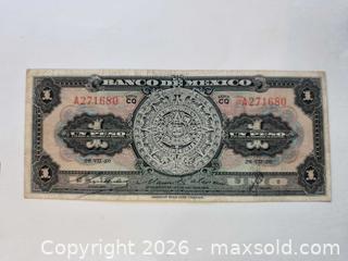 MaxSold Auction: 1 Peso Bank De Mexico Not Red Back - Kingston (Ontario, Canada) SELLER MANAGED Downsizing Online Auction - Railway