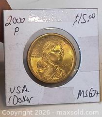 MaxSold Auction: 2000 P US One Dollar Coin UNC - Kingston (Ontario, Canada) SELLER MANAGED Downsizing Online Auction - Railway