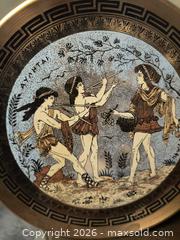 MaxSold Auction: Antique Vhinese Brass Bowl and Copper Greek Wall plate - Kingston (Ontario, Canada) SELLER MANAGED Downsizing Online Auction - Railway