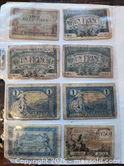 MaxSold Auction: Bank Not Collection 1 Francs Antique Paper Money - Kingston (Ontario, Canada) SELLER MANAGED Downsizing Online Auction - Railway